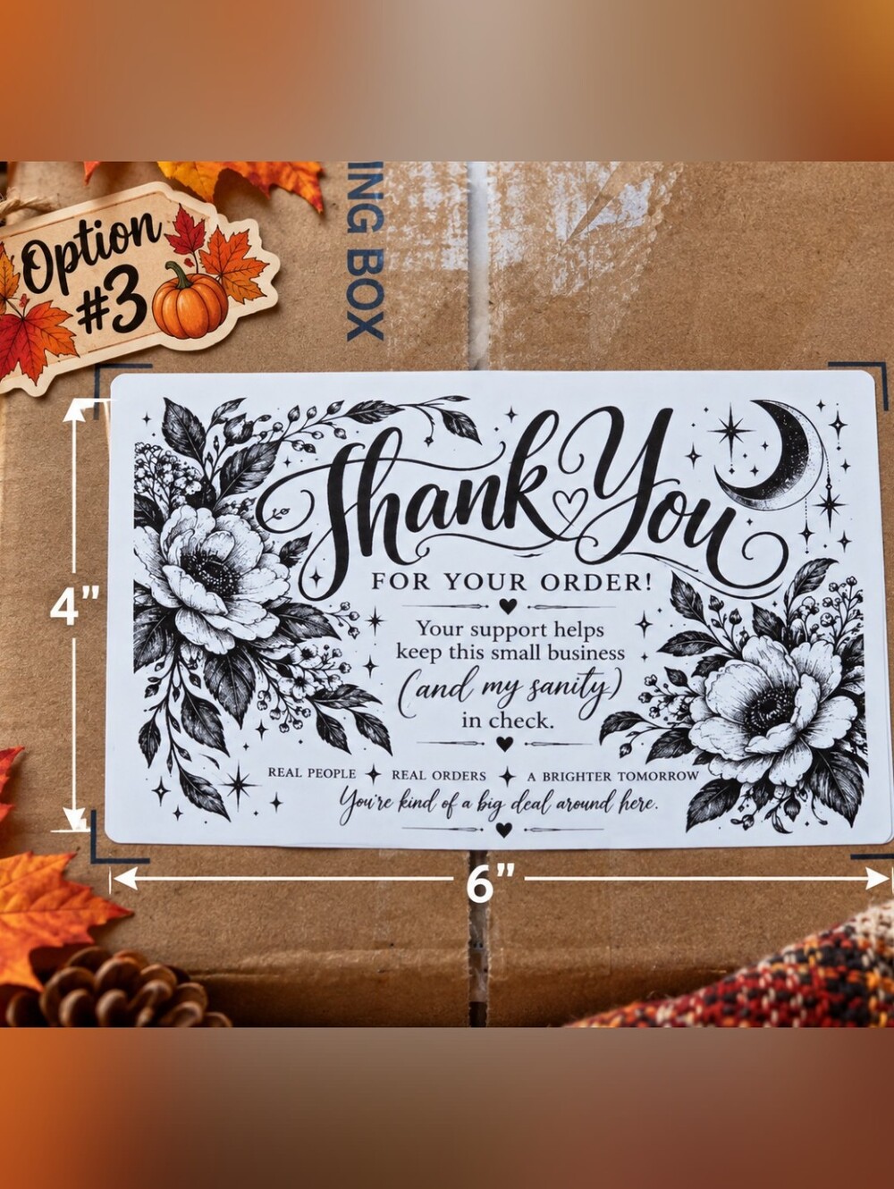 Large 4x6" Thermal Shipping Stickers - Design #3